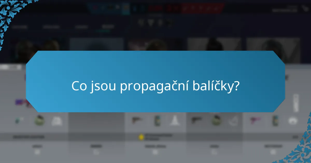 Co jsou propagační balíčky?