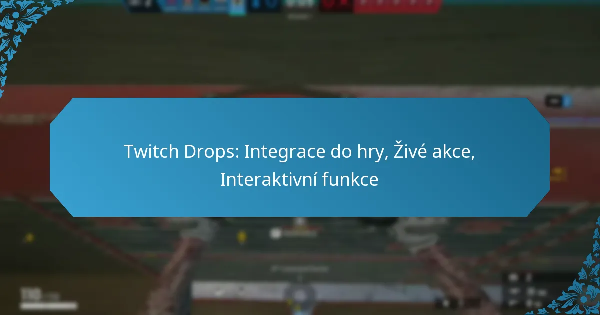 Twitch Drops: Integrace do hry, Živé akce, Interaktivní funkce