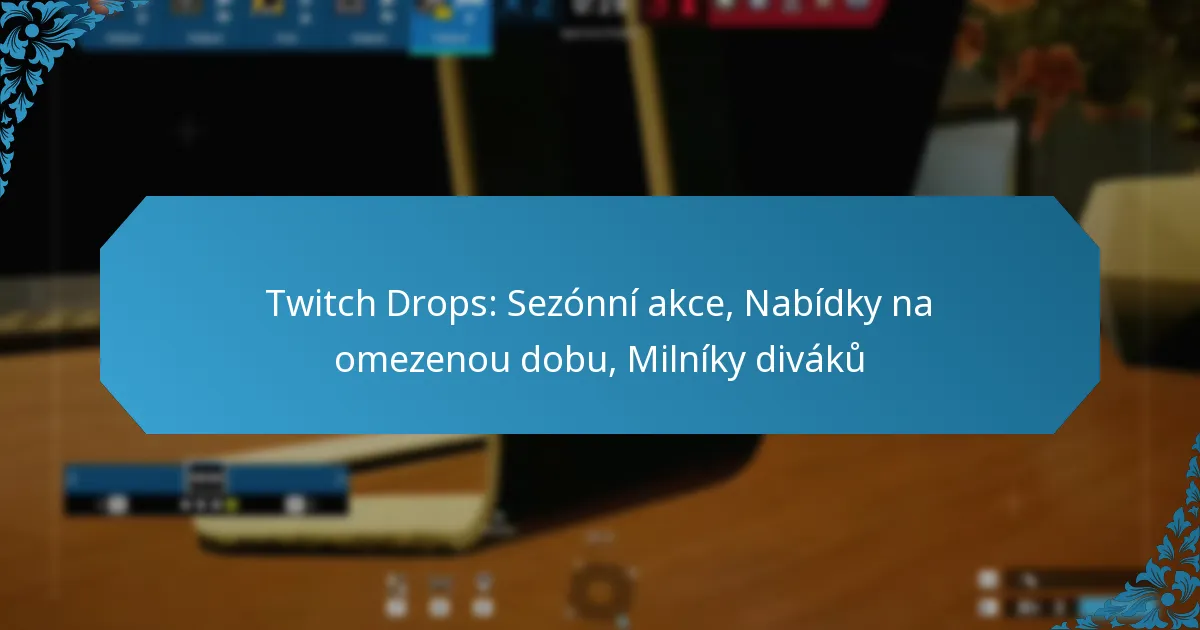 Twitch Drops: Sezónní akce, Nabídky na omezenou dobu, Milníky diváků