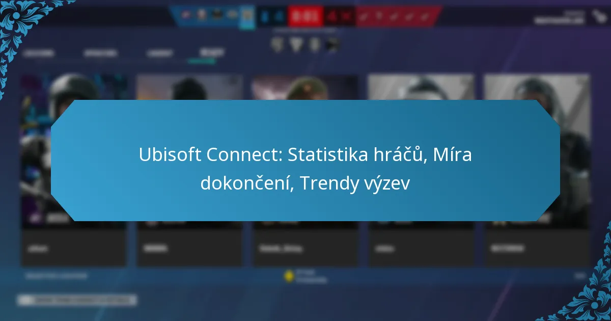 Ubisoft Connect: Statistika hráčů, Míra dokončení, Trendy výzev